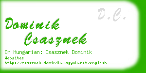 dominik csasznek business card